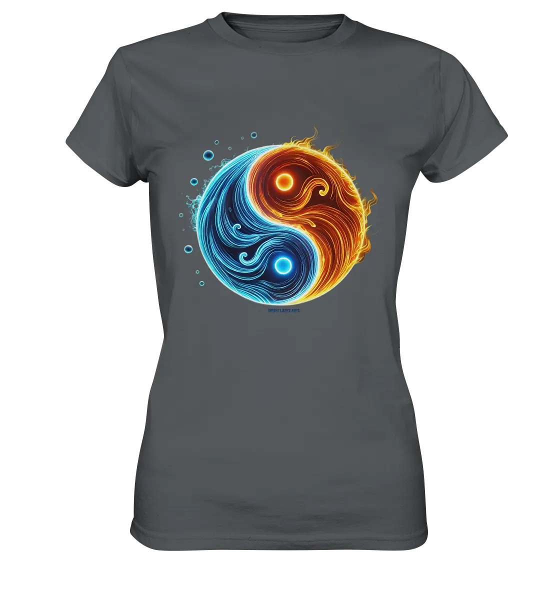 Wasser und Feuer – Yin-Yang-Design der Gegensätze - Ladies Premium Shirt Bright Lights Arts