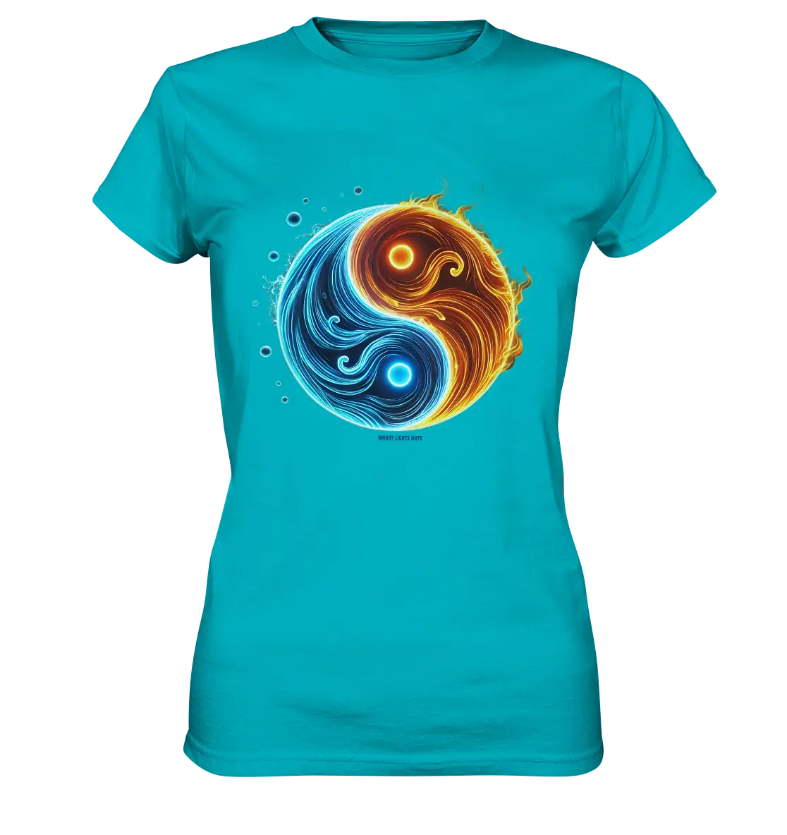 Wasser und Feuer – Yin-Yang-Design der Gegensätze - Ladies Premium Shirt Bright Lights Arts
