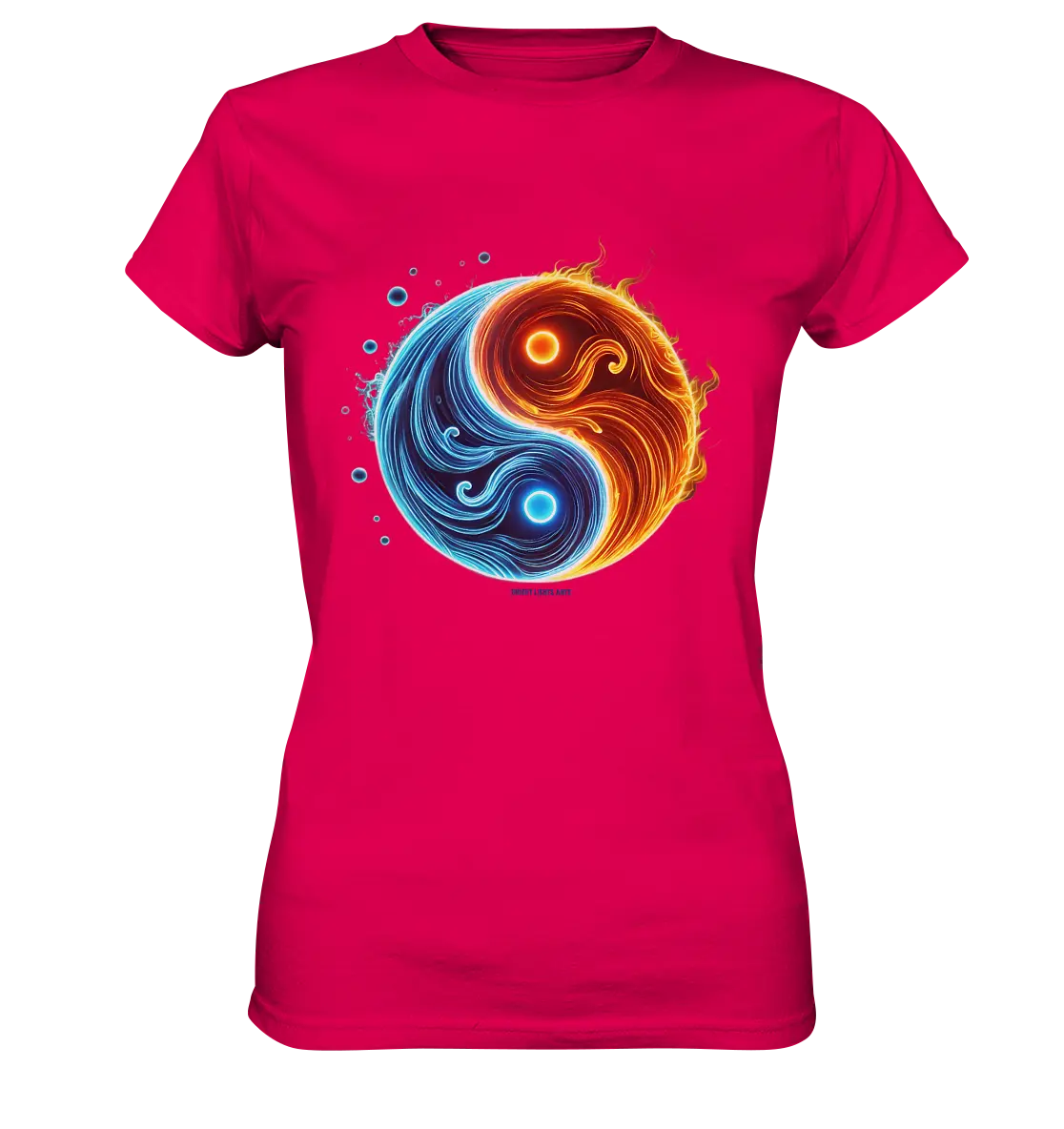 Wasser und Feuer – Yin-Yang-Design der Gegensätze - Ladies Premium Shirt Bright Lights Arts