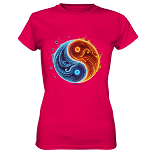 Wasser und Feuer – Yin-Yang-Design der Gegensätze - Ladies Premium Shirt Bright Lights Arts