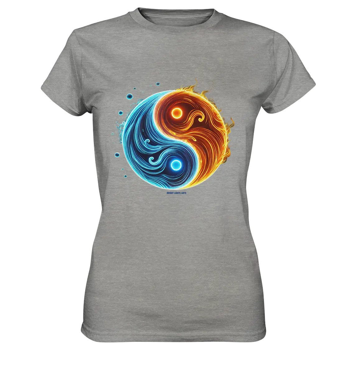 Wasser und Feuer – Yin-Yang-Design der Gegensätze - Ladies Premium Shirt Bright Lights Arts