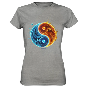 Wasser und Feuer – Yin-Yang-Design der Gegensätze - Ladies Premium Shirt Bright Lights Arts