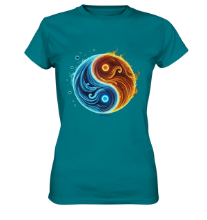Wasser und Feuer – Yin-Yang-Design der Gegensätze - Ladies Premium Shirt Bright Lights Arts