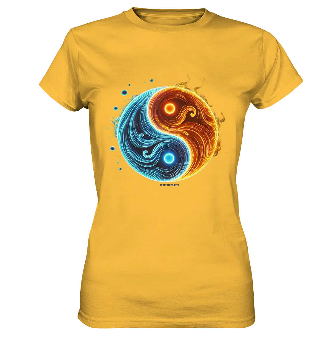 Wasser und Feuer – Yin-Yang-Design der Gegensätze - Ladies Premium Shirt Bright Lights Arts