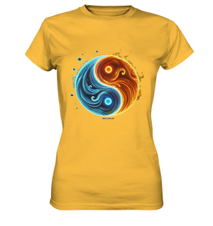 Wasser und Feuer – Yin-Yang-Design der Gegensätze - Ladies Premium Shirt Bright Lights Arts