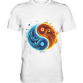 Wasser und Feuer – Yin-Yang-Design der Gegensätze - Premium Shirt Bright Lights Arts