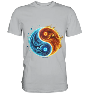 Wasser und Feuer – Yin-Yang-Design der Gegensätze - Premium Shirt Bright Lights Arts