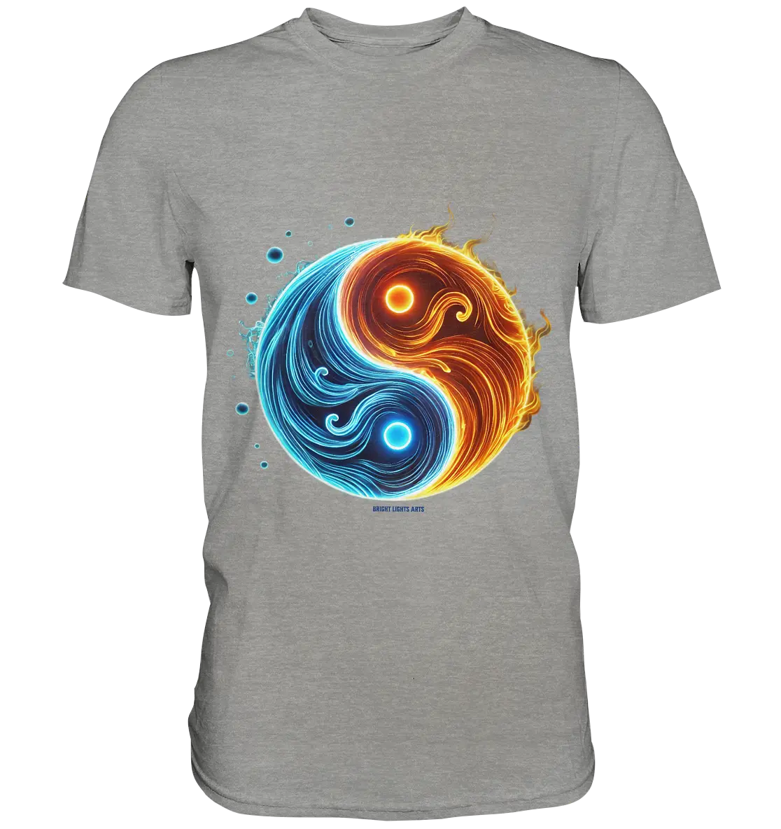 Wasser und Feuer – Yin-Yang-Design der Gegensätze - Premium Shirt Bright Lights Arts