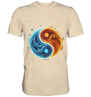 Wasser und Feuer – Yin-Yang-Design der Gegensätze - Premium Shirt Bright Lights Arts