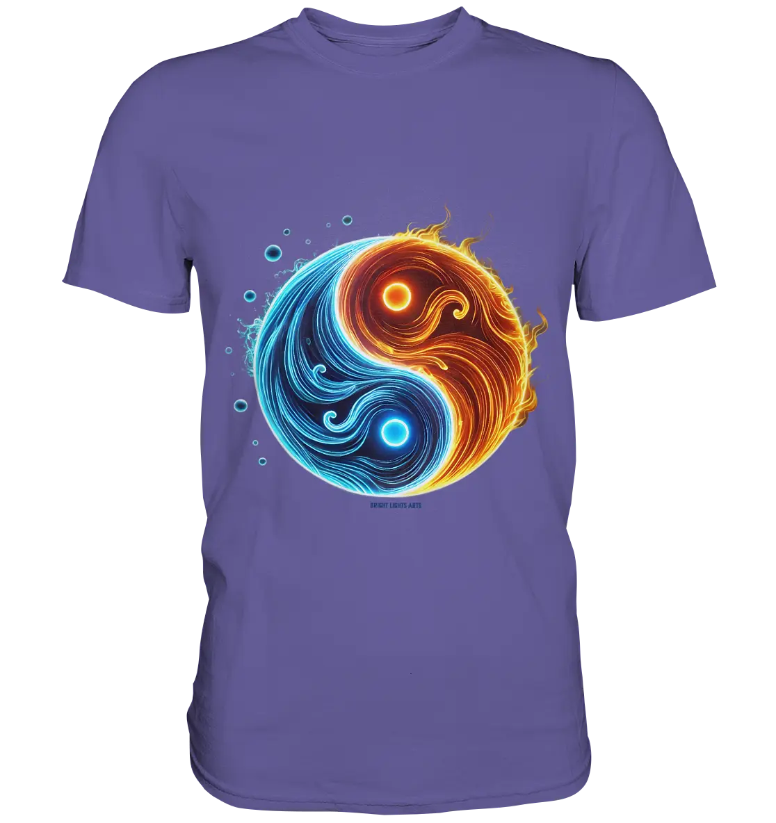 Wasser und Feuer – Yin-Yang-Design der Gegensätze - Premium Shirt Bright Lights Arts