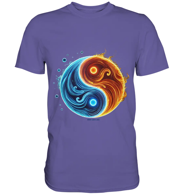 Wasser und Feuer – Yin-Yang-Design der Gegensätze - Premium Shirt Bright Lights Arts