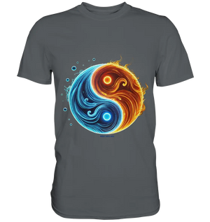 Wasser und Feuer – Yin-Yang-Design der Gegensätze - Premium Shirt Bright Lights Arts