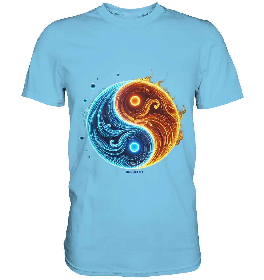 Wasser und Feuer – Yin-Yang-Design der Gegensätze - Premium Shirt Bright Lights Arts