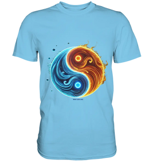 Wasser und Feuer – Yin-Yang-Design der Gegensätze - Premium Shirt Bright Lights Arts