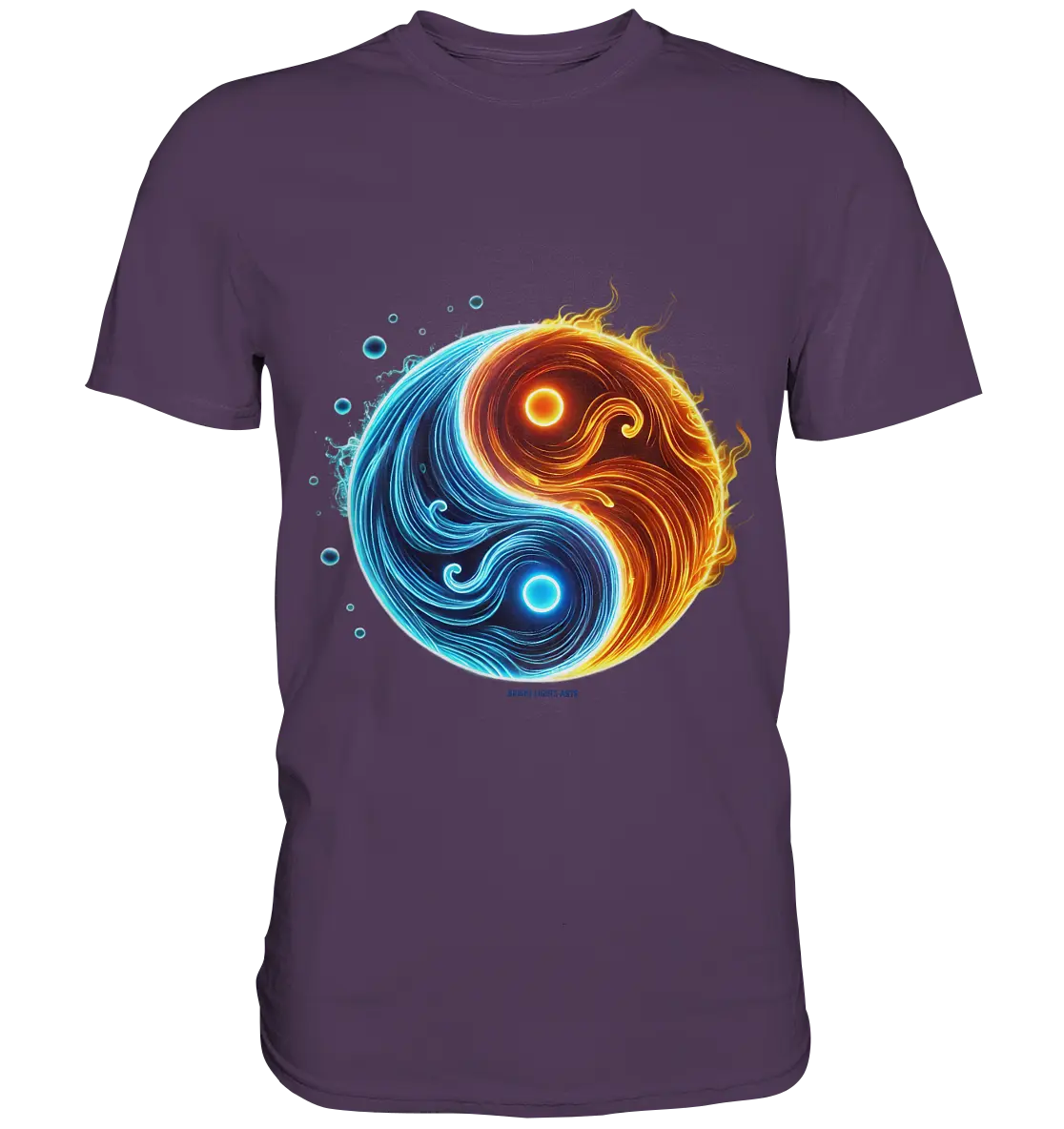 Wasser und Feuer – Yin-Yang-Design der Gegensätze - Premium Shirt Bright Lights Arts