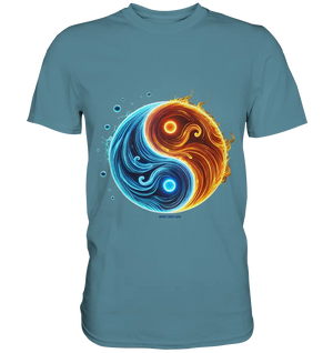 Wasser und Feuer – Yin-Yang-Design der Gegensätze - Premium Shirt Bright Lights Arts