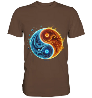 Wasser und Feuer – Yin-Yang-Design der Gegensätze - Premium Shirt Bright Lights Arts