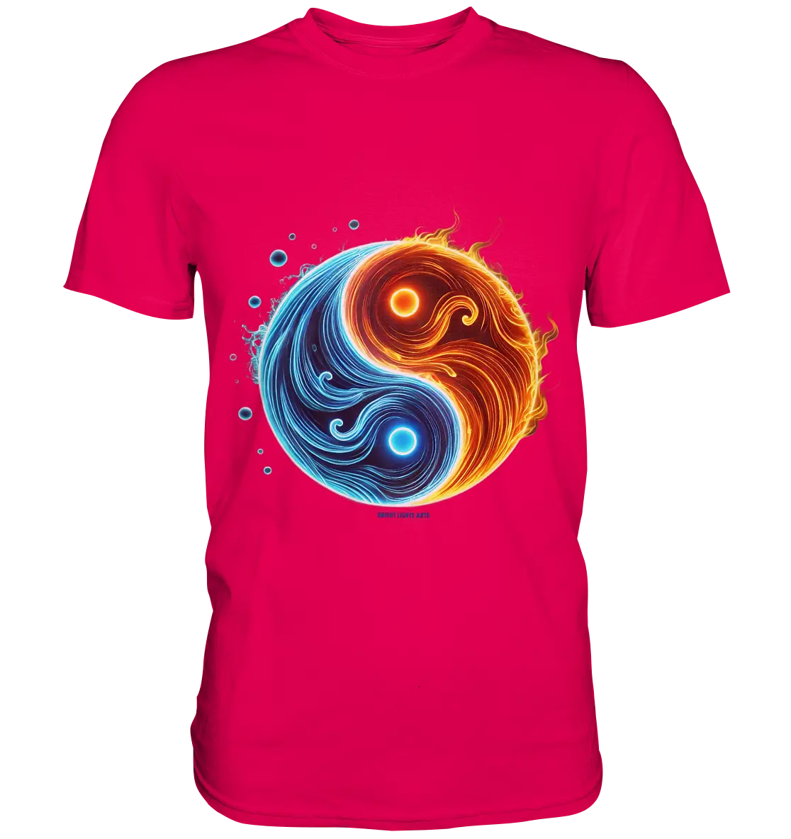 Wasser und Feuer – Yin-Yang-Design der Gegensätze - Premium Shirt Bright Lights Arts