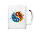 Wasser und Feuer – Yin-Yang-Design der Gegensätze - Tasse glossy Bright Lights Arts