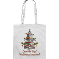 Weihnachtsbaum aus Büchern – Magischer Lesezauber - Baumwolltasche Bright Lights Arts