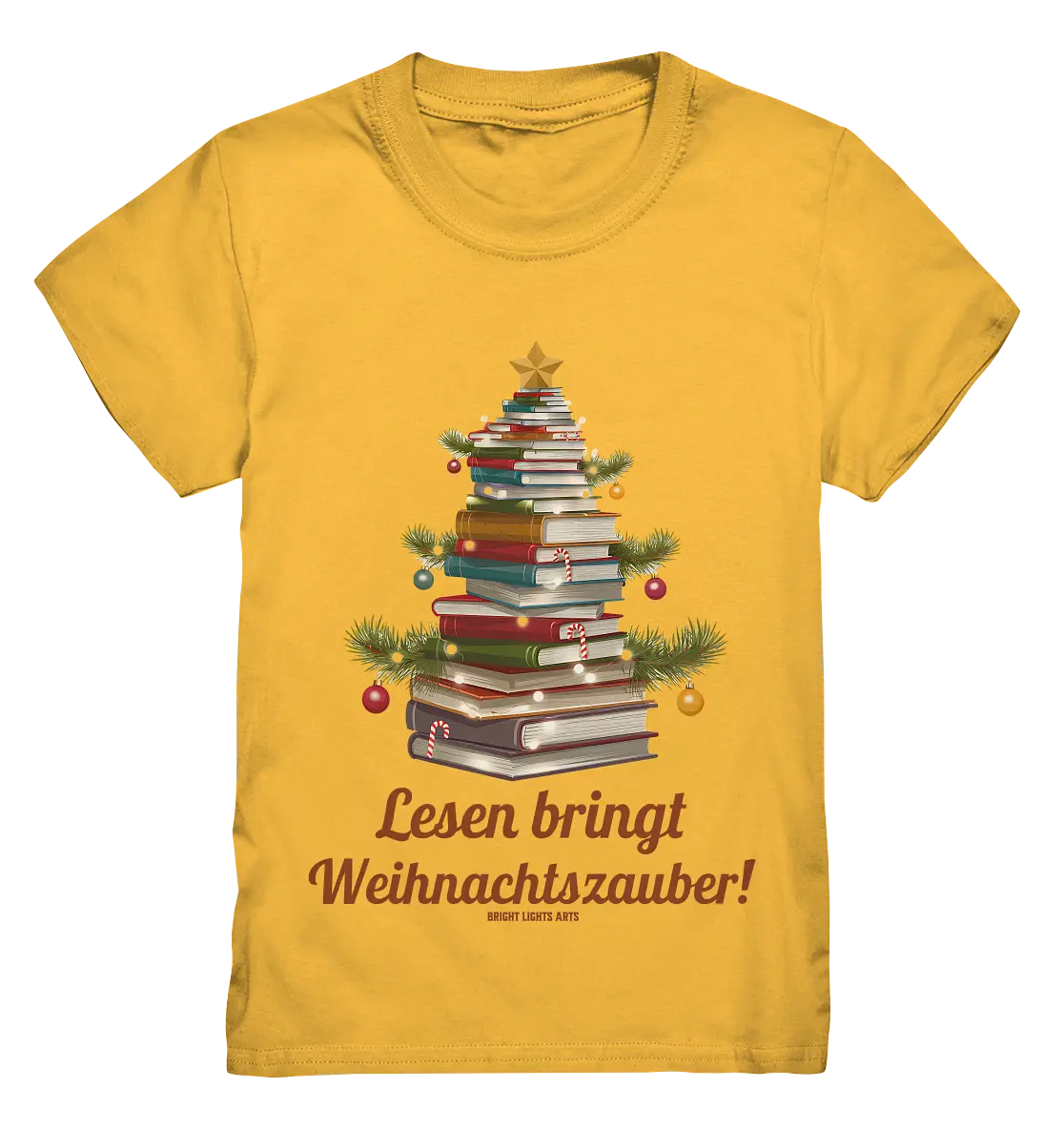Weihnachtsbaum aus Büchern – Magischer Lesezauber - Kids Premium Shirt Bright Lights Arts