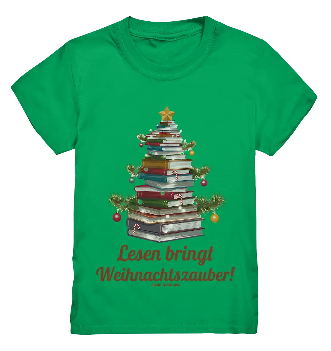 Weihnachtsbaum aus Büchern – Magischer Lesezauber - Kids Premium Shirt Bright Lights Arts