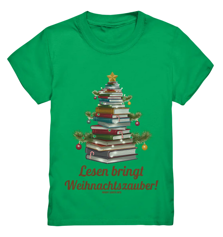Weihnachtsbaum aus Büchern – Magischer Lesezauber - Kids Premium Shirt Bright Lights Arts