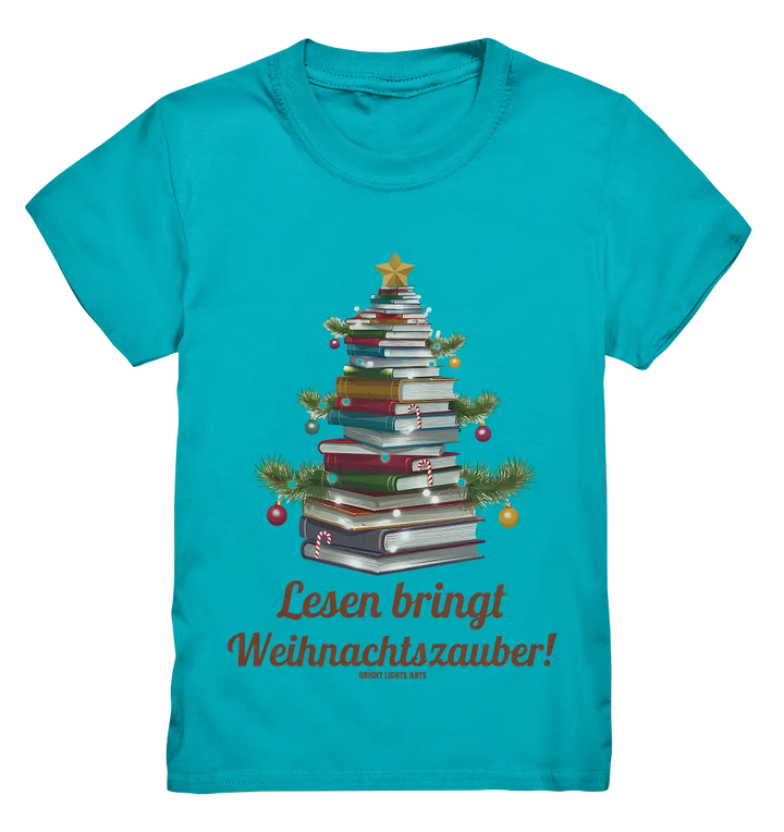 Weihnachtsbaum aus Büchern – Magischer Lesezauber - Kids Premium Shirt Bright Lights Arts