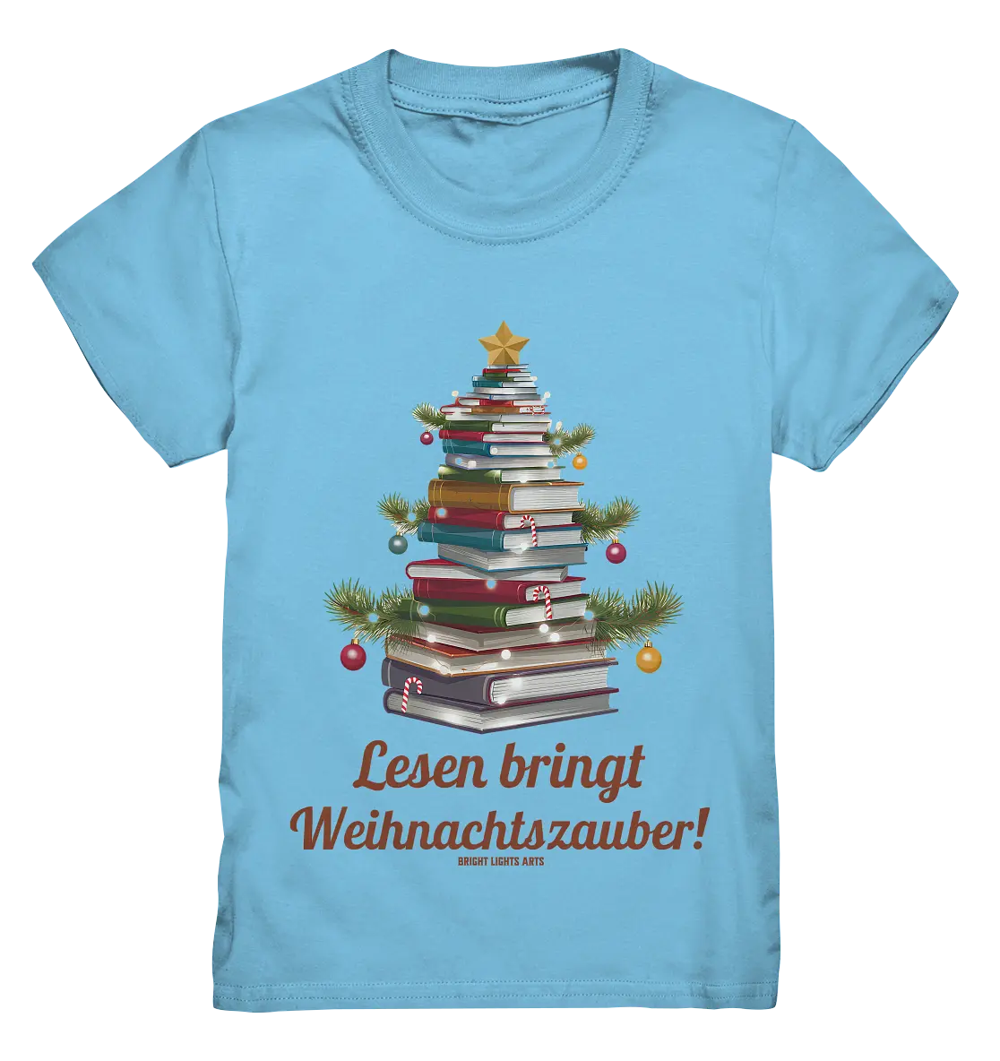 Weihnachtsbaum aus Büchern – Magischer Lesezauber - Kids Premium Shirt Bright Lights Arts