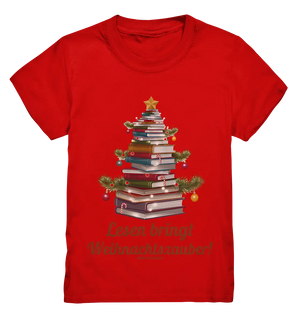 Weihnachtsbaum aus Büchern – Magischer Lesezauber - Kids Premium Shirt Bright Lights Arts