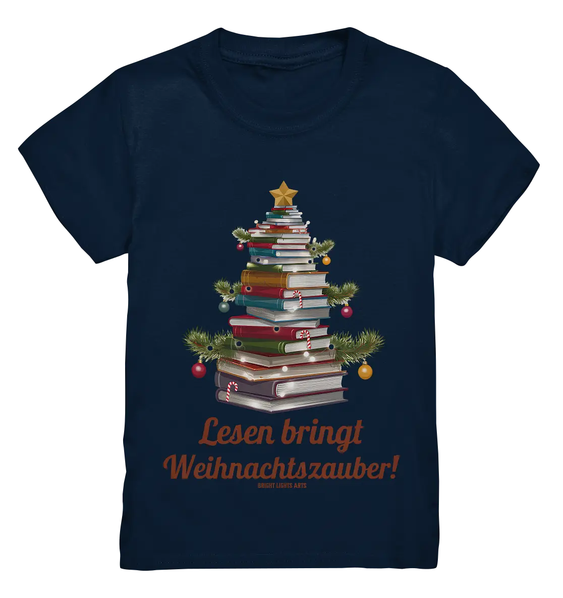 Weihnachtsbaum aus Büchern – Magischer Lesezauber - Kids Premium Shirt Bright Lights Arts