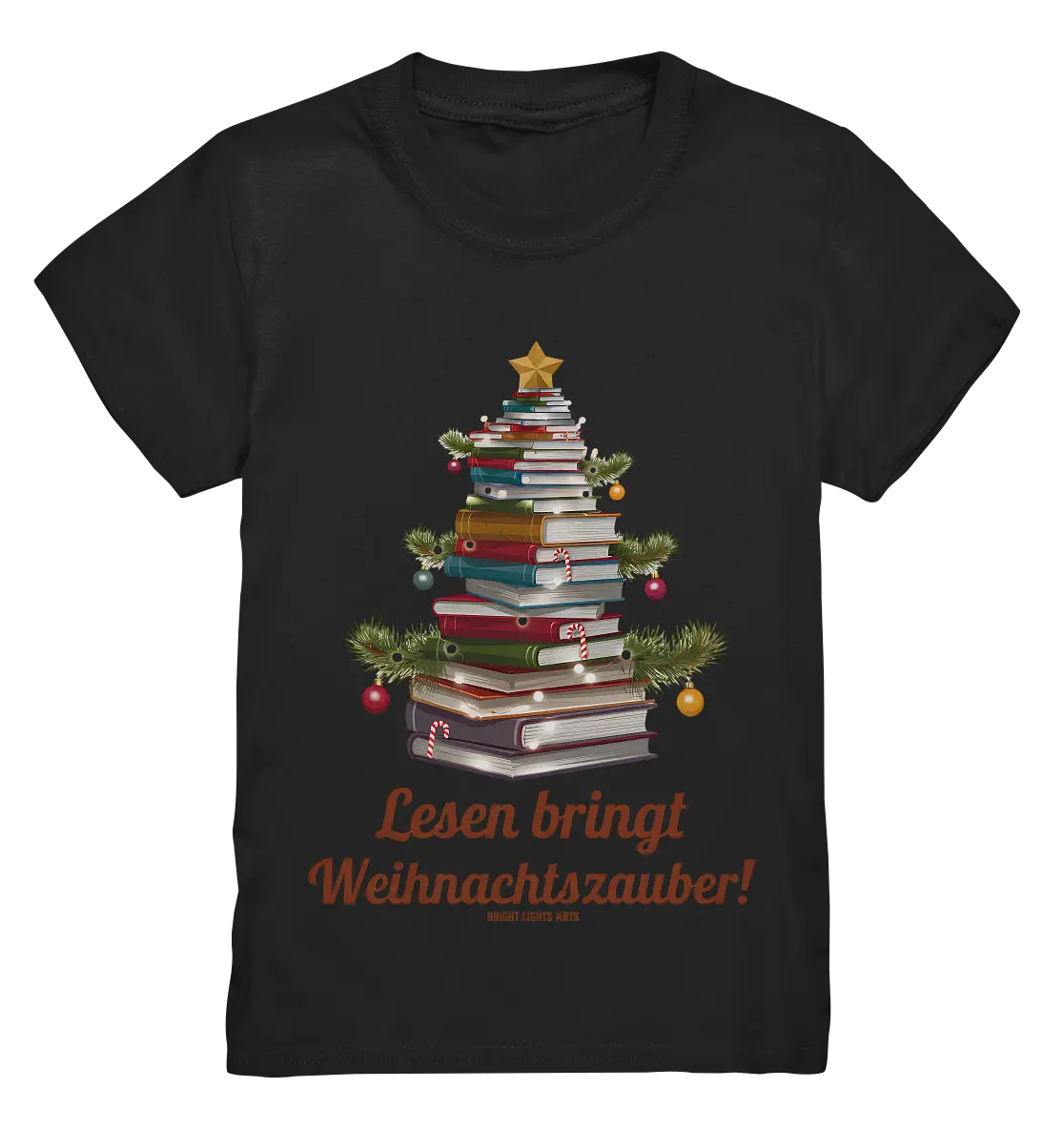 Weihnachtsbaum aus Büchern – Magischer Lesezauber - Kids Premium Shirt Bright Lights Arts