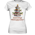 Weihnachtsbaum aus Büchern – Magischer Lesezauber - Ladies Premium Shirt Bright Lights Arts
