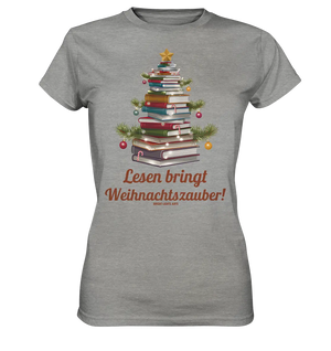 Weihnachtsbaum aus Büchern – Magischer Lesezauber - Ladies Premium Shirt Bright Lights Arts