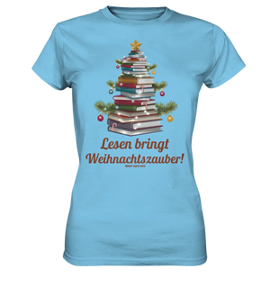 Weihnachtsbaum aus Büchern – Magischer Lesezauber - Ladies Premium Shirt Bright Lights Arts