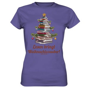 Weihnachtsbaum aus Büchern – Magischer Lesezauber - Ladies Premium Shirt Bright Lights Arts