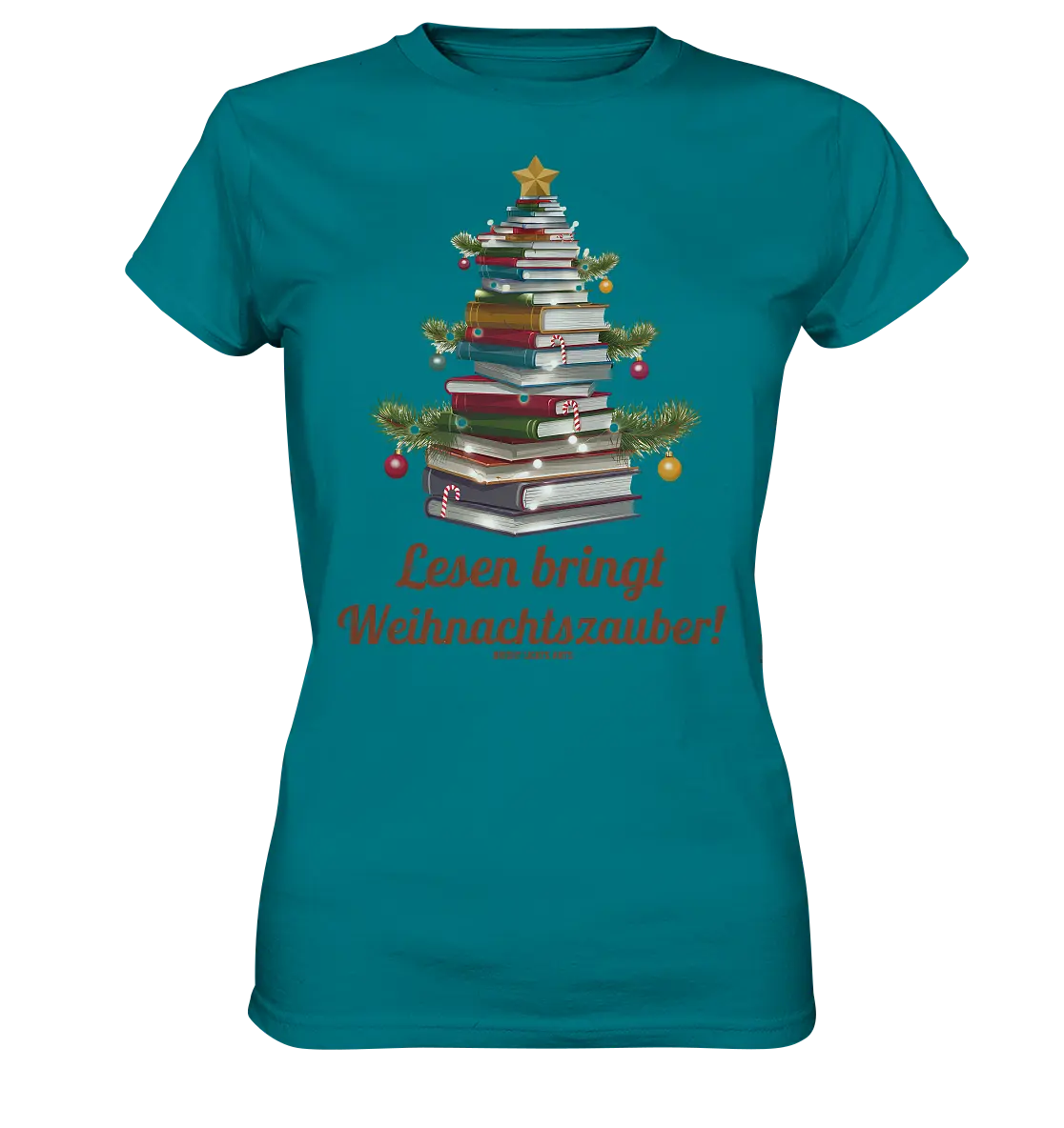 Weihnachtsbaum aus Büchern – Magischer Lesezauber - Ladies Premium Shirt Bright Lights Arts