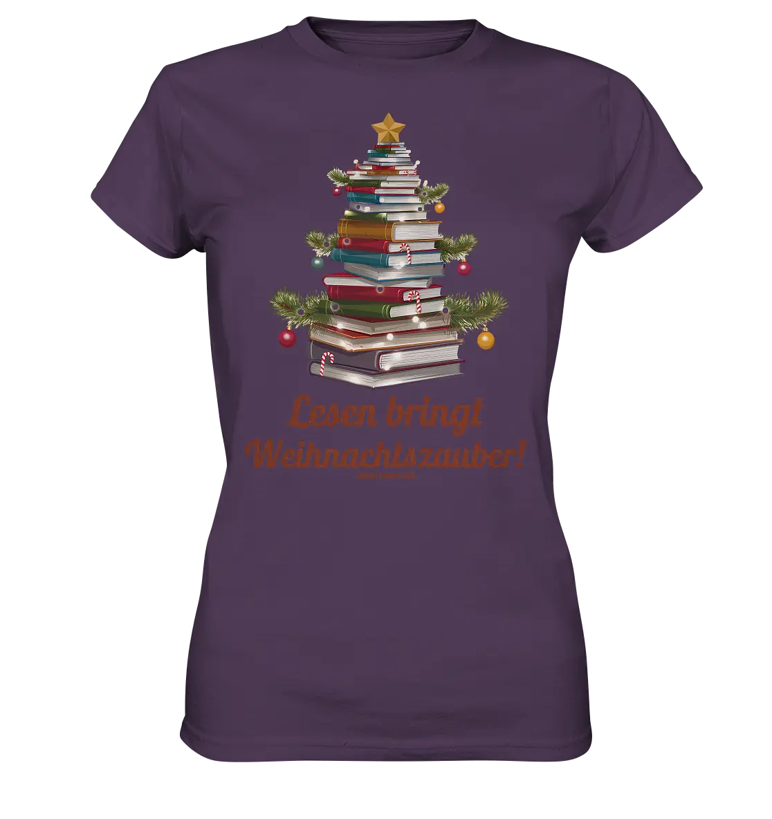 Weihnachtsbaum aus Büchern – Magischer Lesezauber - Ladies Premium Shirt Bright Lights Arts