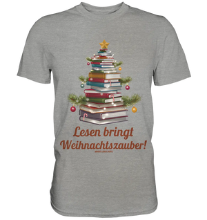 Weihnachtsbaum aus Büchern – Magischer Lesezauber - Premium Shirt Bright Lights Arts