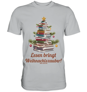 Weihnachtsbaum aus Büchern – Magischer Lesezauber - Premium Shirt Bright Lights Arts