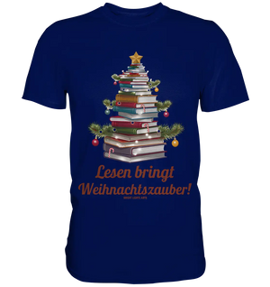 Weihnachtsbaum aus Büchern – Magischer Lesezauber - Premium Shirt Bright Lights Arts
