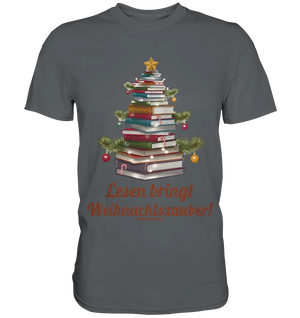 Weihnachtsbaum aus Büchern – Magischer Lesezauber - Premium Shirt Bright Lights Arts