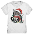 Weihnachtskätzchen im Lichterketten-Wirrwarr - Kids Premium Shirt Bright Lights Arts