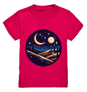 Winterliche Ruhe – Haus im Mondschein - Kids Premium Shirt Bright Lights Arts