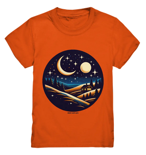 Winterliche Ruhe – Haus im Mondschein - Kids Premium Shirt Bright Lights Arts
