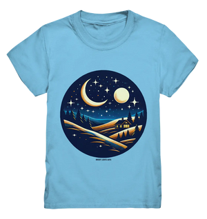 Winterliche Ruhe – Haus im Mondschein - Kids Premium Shirt Bright Lights Arts