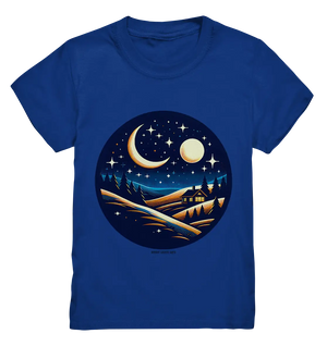 Winterliche Ruhe – Haus im Mondschein - Kids Premium Shirt Bright Lights Arts