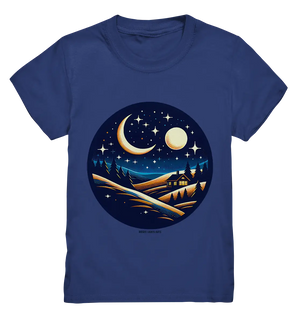 Winterliche Ruhe – Haus im Mondschein - Kids Premium Shirt Bright Lights Arts