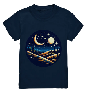 Winterliche Ruhe – Haus im Mondschein - Kids Premium Shirt Bright Lights Arts