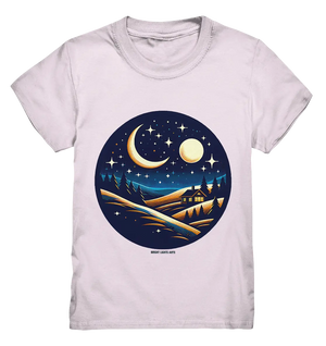 Winterliche Ruhe – Haus im Mondschein - Kids Premium Shirt Bright Lights Arts